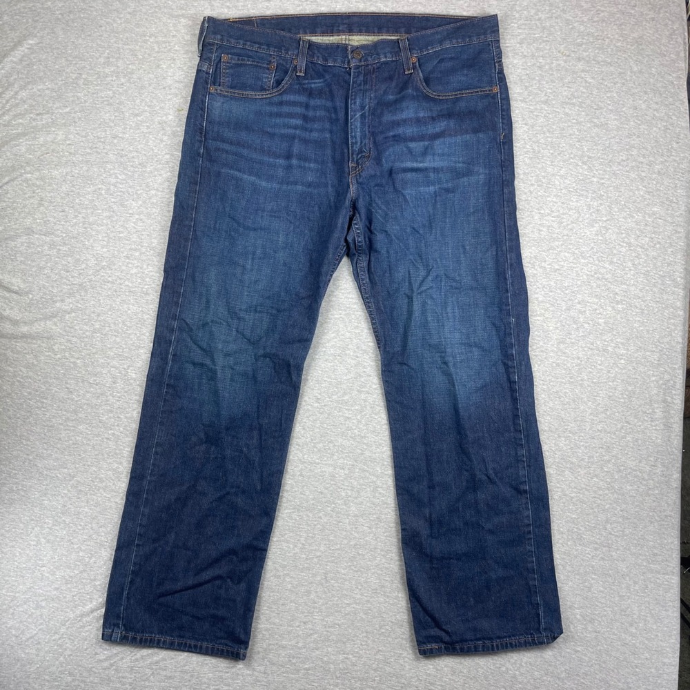 Levis 569 Jeans Mens 38x32 Loose Straight Dark Blue Denim Cotton Red Tab Casual